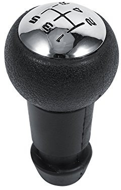 Qiilu Pomo Cambio De Marchas Citroen C4 Picasso, Coche Universal 5 velocidades Pomos para palanca de cambios manual negro para Peugeot 307