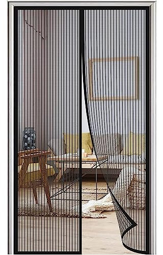 Zanzariera Magnetica per Porta, Traspirante Anti Insetti Chiusura Automatica Tenda Zanzariera Porta Facile da Installare per Balcone Soggiorno Patio-Black-A|| 70x200cm(27x78inch)
