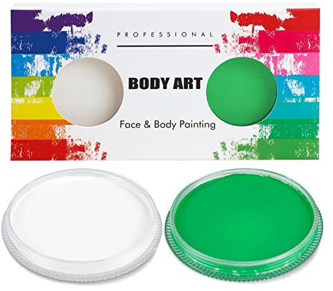 MOEMOE BABY Maquillage Enfant 2 x30G Maquillage Halloween Maquillage Carnaval Professionnelle Visage Peinture Corporelle Peinture Enfant lavable Maquillage Non Toxique pour Adultes et SFX