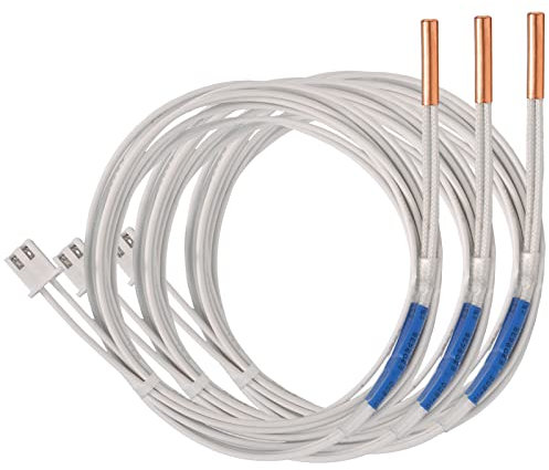 5Aplusreprap 3D Drucker Thermistor HT-NTC100K 3950 Hoch Temperatursensor für Ender-3 Spider3.0 Dragon Extruder Hot End, 3 Stück/3x15mm Gehäuse/1.3 Meter langes