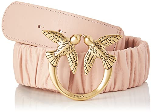 Pinko Love Ruffle H4 Belt Sheep NAPP Cintura, O81Q_Cipria-Antique Gold, M Donna