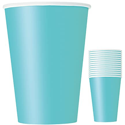 WedDecor Bicchieri di carta usa e getta, 266 ml, perfetti per servire bevande calde o fredde, compleanni, barbecue, matrimoni, picnic, Natale ed eventi speciali, 14 pezzi