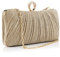 Gelory Clutch Taschen für Frauen: Kleine Abendtasche Glitter Clutch Geldbörse mit abnehmbarer Kette für Hochzeit Braut Prom Cocktail Party Damen Handtasche mit Gold