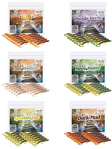 Zite Fishing Creature Bait Gummiköder Inzite Craw - 72 STK Drop Shot Finesse Angelköder Barsch & Zander Angeln - Auch UV-Aktive Kunstköder Farben
