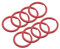 sourcing map Lot de 8 anneaux de porte-clés fendus ronds et plats de 30 mm pour organisation de clés, décoration, acier au carbone, rouge, 8 pièces