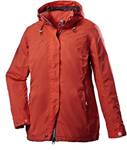 STOY Damen Funktionsjacke/Outdoorjacke mit abzippbarer Kapuze STS 11 WMN JCKT, neon-coral, 46, 39624-000