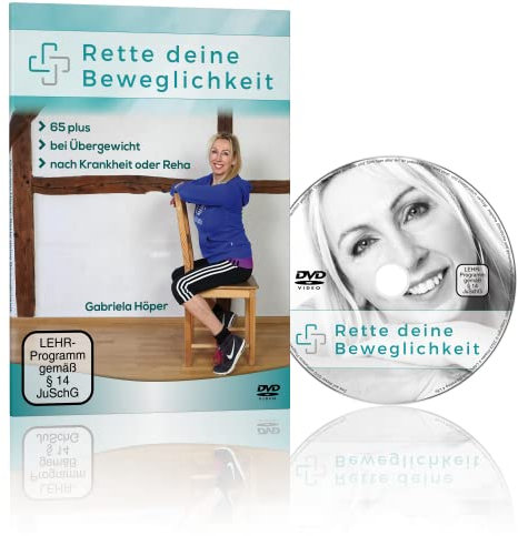 Pilates 4 Life® Rette deine Beweglichkeit DVD für 65 plus, bei Übergewicht, überstandener Krankheit, OP oder Reha, dieses spezielle Training bringt dich ohne Knien und Stützen wieder in Schwung