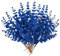 Oairse 20er-Set Kunstpflanze Kunstzweig Weihnachten deko Glitzer, Weihnachten Blätter für Weihnachtsbaum Neujahr Ornamente, Künstliche Eukalyptus für Feiertags-Esstischdekoration, Blau