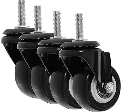 Yardwe 4 Stücke Wagen Universal Rad Lenkrollen Universal Schwerlast Bürostuhl Räder Lenkrollen Bürostuhl Bürostuhl Räder Für Teppichstuhl M8 Pu