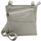 JENNIFER JONES - Modische Damen Handtasche - Umhängetasche - Crossbody Bag - Schultertasche mit verstellbarem Henkel (Style A, Hellgrau)