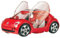 Bandai – Miraculous Ladybug Auto - Volkswagen e-Beetle von Ladybug des Miraculous Films - Türen, Kofferraum und Dach zum Öffnen - Puppe Nicht enthalten - Spielzeug für Kinder ab 4 Jahren - P50669
