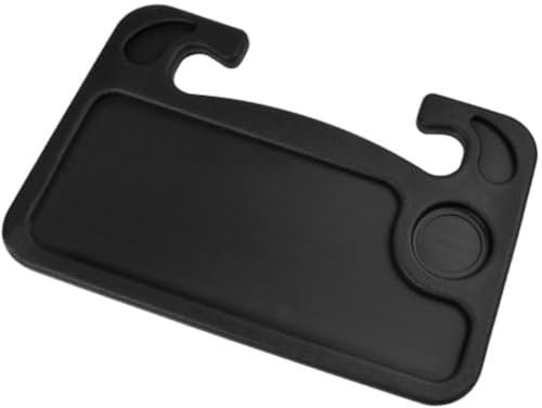 Portable Car Steering Wheel Desk Table, Multi-function Steering Wheel Double-sided Trays, Car Desk Dining Table, Steering Wheel Food Tray Vehicle Seat Mount for Laptop Working, Fits Most Vehicles