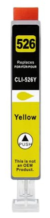 1 XXL Druckerpatrone kompatibel zu CLI-526 Y Gelb für Canon PIXMA IP4850 IP4950 IX6550 MG5150 MG5250 MG5350 MG6150 MG6250 MG8150 MG8250 MX715 MX885 MX895