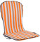 PATIO Stuhlauflage Niedriglehner 89 x 44 cm Gam Monoblock Auflage Stuhlkissen Streifen orange Wendekissen mit Schnüren