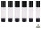 AJLTPA 6Pcs 1.7oz 50ml Frosted Transparent Airless Pump Bottles with Funnel, Travel Size Vacuum Dispenser Refillable Cosmetic Containers For Foundations, Cream, Serums, Shampoo, Lotion(Black)