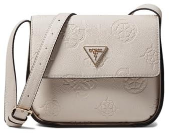 GUESS Damen Keandra Flap, Crossbody-Klappe, Stein-Logo