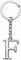 LUODAN Cadeau Femme Homme Porte-clés, Argent A-Z 26 lettre initiale pendentif porte-clés-Cadeaux Sœurs Amitié Collègue Papa Marraine Parrain idées Cadeaux Meilleur Ami Anniversaire (F)