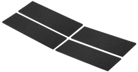 PATIKIL 16 x 6 x 19/32 Filtro de Aire Acondicionado de Repuesto Pack de 4 Almohadilla de Espuma Lavable Reutilizable para Acondicionadores de Aire y Purificadores Negro