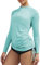 Ewedoos UV Shirt Damen UPF 50+ Quick Drying 1/4 Zip Schwimmshirt Damen - UV Shirt Damen Wasser für Surfen Wandern Wassersport Strand Urlaub Funktionsshirt Damen Langarm