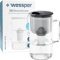 Wessper D2 Borosilicate Black Glass Water Filter Pitcher Crystal Clear Hydration 8-Cup Capacity | 2in1 Water Purifier Pitcher and Stylish Water Carafe | Efficient Filtration for Pure, Refreshing Water