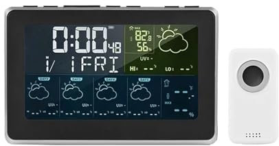 Station météo Station météo intelligente , contrôle par application, moniteur numérique de température et d'humidité, prévisions météorologiques sur 5 jours, 3 modèles de réveil Capteur extérieur sans