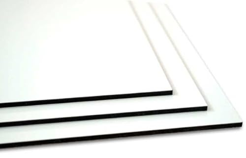 Placas de aluminio composite 3mm de grosor cortadas a medida cortados con disco de cualquier tamaño en colore negro o blanco. (blanco, 70 x 50)