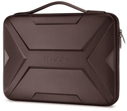 MOSISO 13-14 inch Laptop Hard Case,Waterproof Shockproof Bag, Brown