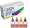 ZAVEIL C3224dw Toner Refill Pulver Ersatz Für Lexmark C3224dw C3326dw C3426dw MC3224i MC3326i MC3426i Refill Toner Pulver Für C3210K0 C3210C0 C3210M0 C3210Y0,4 Pack-BK/C/M/Y