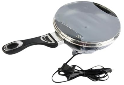 perfk Elektrische Bratpfanne fürs Auto, Mehrzweck-Bratpfanne, leichtes persönliches Pfannengericht-Kochgeschirr mit Deckel, tragbar für Reisen, Picknick im, 12v 150w