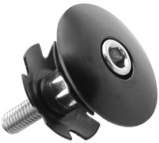 cyclingcolors Steuersatzkappe 1 1/8 zoll 25,4mm Fahrrad Ahead Gabel Kralle Steuersatz Kappe mit Sternmutter Mutter Steuersatzschraube Lenkung Headset schwarz