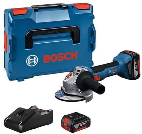 Bosch Professional 18V System Smerigliatrice angolare a batteria GWS 18V-8 diametro disco 125 mm, incl. 2x GBA 4.0Ah, caricabatteria GAL 18V-40, L-BOXX, Diametro del disco 125 mm