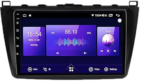 ALOEU Android Autoradio Car Stereo Radio De Coche Pantalla Tactil Coche GPS Navegación para Mazda 6 2 GH 2007-2012 Conecta Y Reproduce Cámara De Respaldo Estéreo De FM/Am/RDS