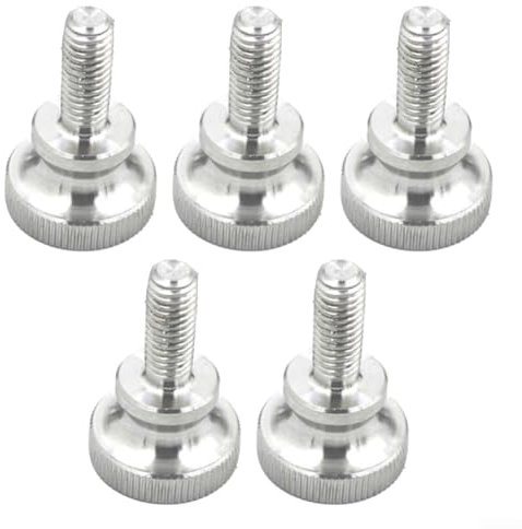 5 Stück M2 5 GB834 Rändelkopf Hand Anziehen Rändelschrauben Starker und robuster Edelstahl (M2,5 x 5)