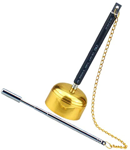 YARNOW Campana de Cobre para Meditación Budista, Instrumento Musical de Buda Mango Ajustable, Campana Vintage Decorativa para Ceremonias y Rituales en Templo, Suministro Espiritual