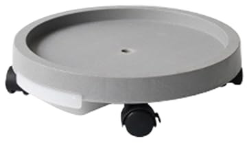 BCJMKDX Collane. with Wheels Portable Thickened Stand Flower Garden Planter Caddies(Grey 29cm)