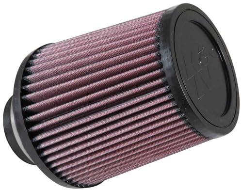 K&N RU-4870 KFZ und Motorrad Gummi Universalluftfilter, Rot | 70mm Flansch, 152mm Untendurchmesser, 127mm Obendurchmesser, 165mm Höhe (RU-4870)