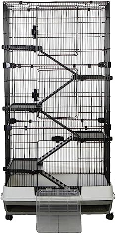 Little Friends Chatsworth Triple 80cm Small Animal Rat Cage, Grey/White