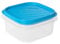 Tatay Fiambrera de Alimentos, Hermética, Tapa Flexible a Presión, Libre de BPA, Apto Microondas y Lavavajillas, Color Azul, Medidas: 10 x 10 x 5,5 cm, 0.3L de Capacidad