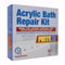 Acrylic Bath Repair Kit Inc Putty, British Made Shower & Bathtub Repair Kit. Repairs Chips, Splits, Hairline Cracks & Leaks on Plastic, Fibre Glass & Stone Resin. Colour Matched to European White