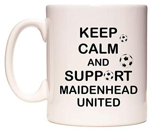 WeDoMugs Keep Calm and Support Maidenhead United - Ceramic 11oz Coffee Tea Gift Mug Cup