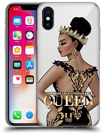 Head Case Designs Mujer irrompible Reinas de Oro Carcasa de Gel de Silicona Compatible con Apple iPhone X/iPhone XS