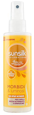 Sunsilk, Acquaspray Soft & Bright, pflegendes Ölspray mit marokkanischem Mandel- und Arganöl, wirkt trockenem Haar entgegen und spendet Feuchtigkeit, für starkes Haar, 150 ml