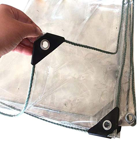 HUYYC Telone Telo Occhiellato Retinato, PVC telone telo plastica con occhielli e rinforzo bordi rinforzati,1x2m/3x6ft
