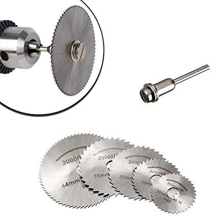 SET DISCHI PER LEGNO ALLUMINIO CON MANDRINO SEGA CIRCOLARE TRAPANO DRIMMEL