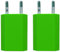 i! 2X USB Netzteil Set Ladegerät Steckdosenadapter Stecker 5V 1A kompatibel mit Universal iPhone 11 Pro Max XS X 8 7 6 Plus 5 SE iPad Samsung Galaxy Handy Tablet Smartphone - grün