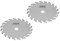 Skil Sägeblatt-Set 2-teilig (hartmetallbestückt, ø 85 mm, Werkzeugaufnahme ø 10 mm, für Handkreissägen) 2610Z07905, grau