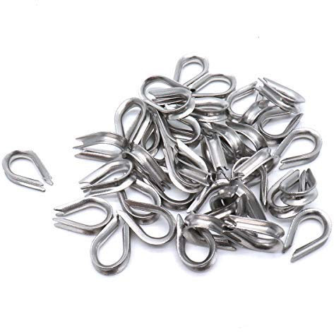 M2 Edelstahl Kabelschuhe 1/16-3/32 Zoll Kabelschuhe für Verkabelung, 40 Stück