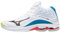 Mizuno Unisex Lightning Z6 Mid Volleyball-Schuh, White/Black/Divablue, 44 EU