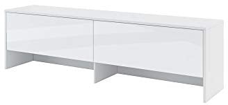 Aufsatz Bed Concept BC9, Schrank für Schrankbettem, 2 Klappen (Weß matt/Weß Hochglanz)