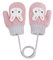 YSXY Süße Fäustlinge Baby Kleinkind Gestrickte Handschuhe für 1 2 3 Jahre Jungen Mädchen Winter Warme Strickhandschuhe mit schnur Fleece-Innenfutter (Pink-Kaninchen)